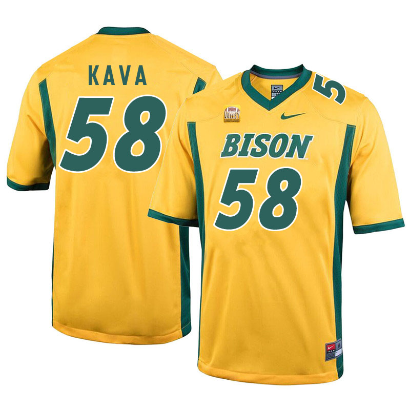 Men #58 Jake Kava North Dakota State Bison College Football Jerseys Sale-Yellow - Click Image to Close